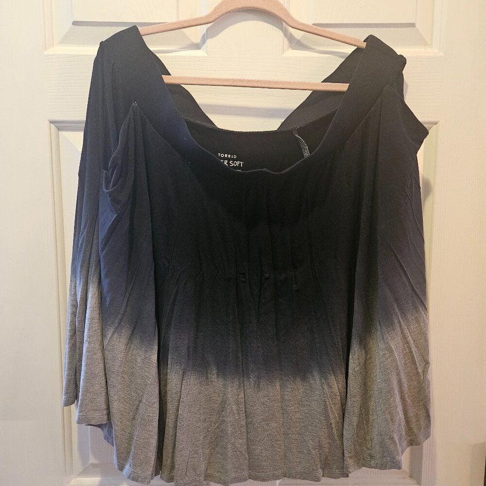 Torrid Super Soft Blue and Silver Ombre Skirt